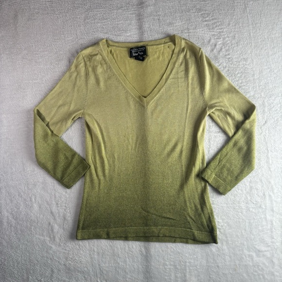 Ellen Tracy Tops - Y2K Ellen Tracy Neiman Marcus Silk Blend Long Sleeve V-Neck Top Women's XS